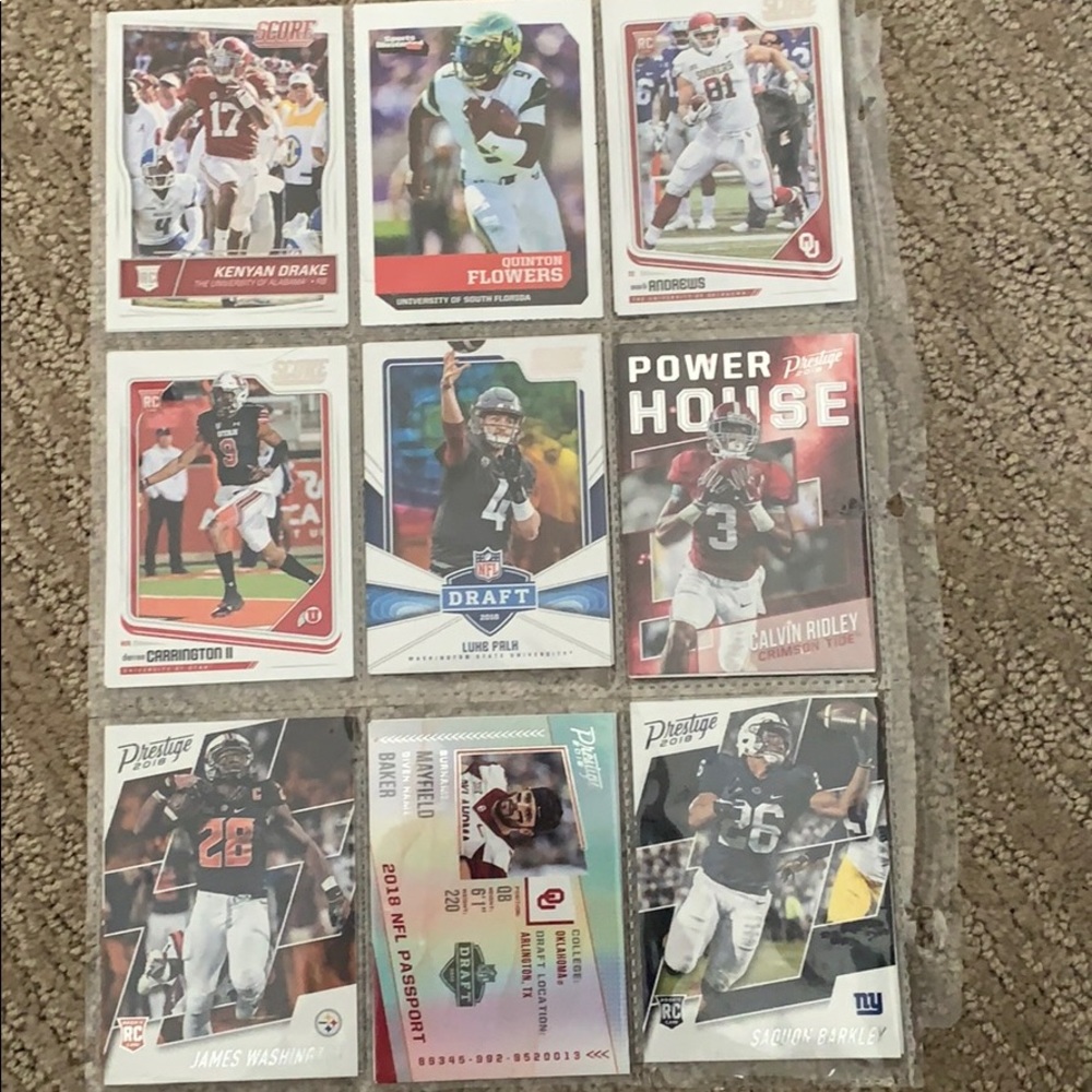 18 pack football cards college upcoming stars rare